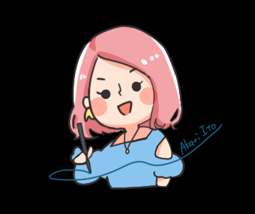 黒背景に表示されたキャラクターPNGイメージ